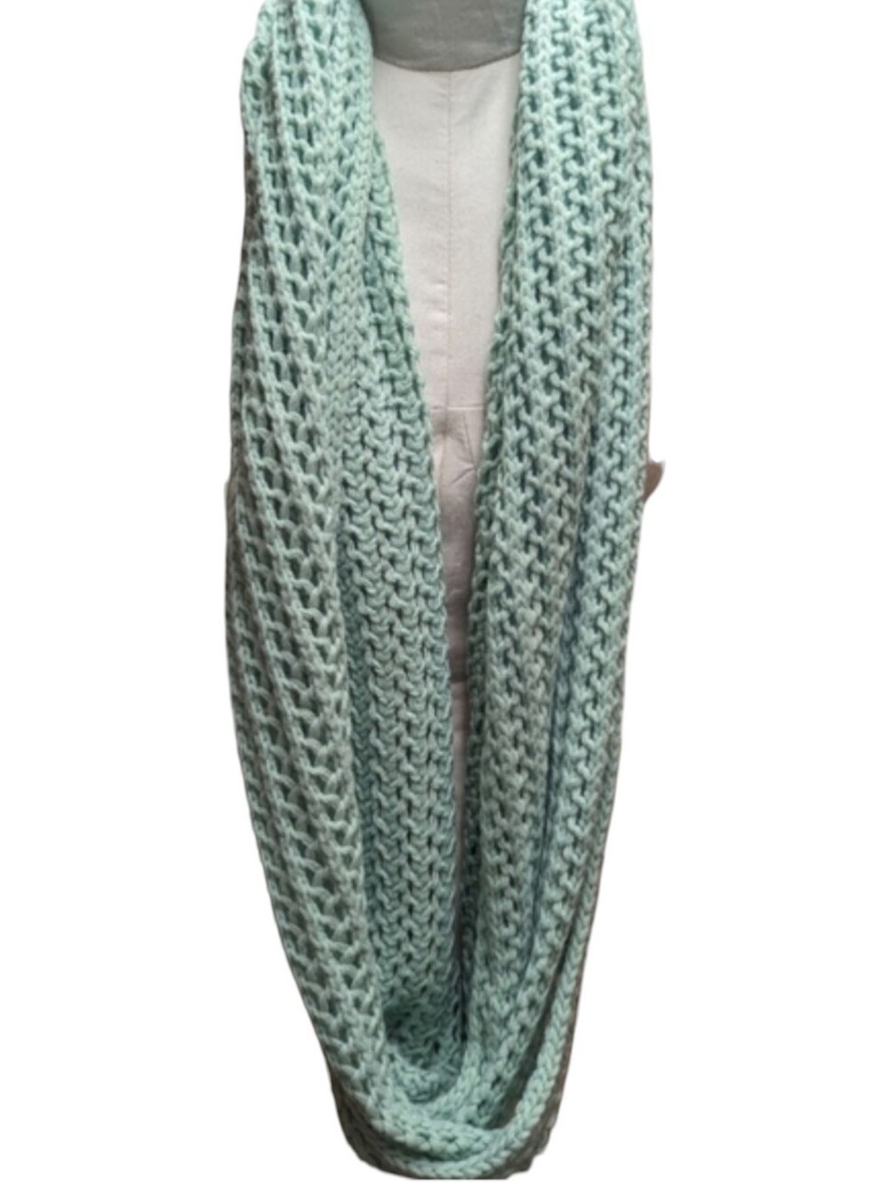 5-ways Scarf BCBGeneration Mint Green Tea SPRING Knit Infinity Wrap Shawl Cover